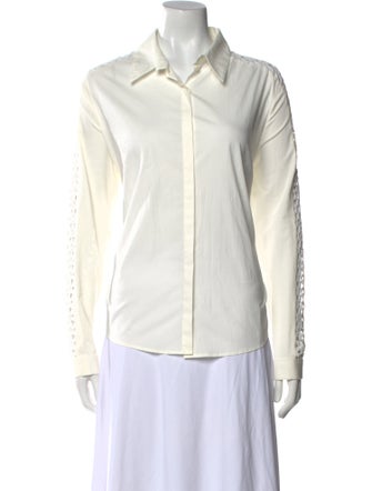 Anne Fontaine Long Sleeve Button-Up Top