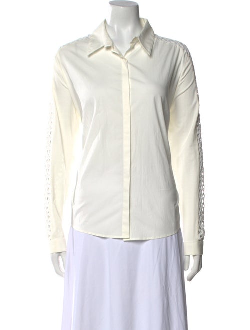 Anne Fontaine Long Sleeve Button-Up Top