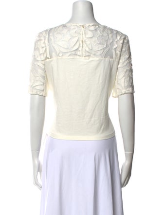 Anne Fontaine Bateau Neckline Short Sleeve Top