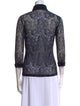 Anne Fontaine Lace Pattern Three-Quarter Sleeve Top