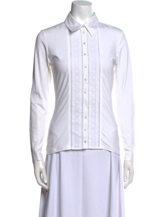 Anne Fontaine Long Sleeve Button-Up Top