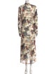 Anne Fontaine Tie-Dye Print Midi Length Dress