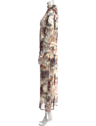 Anne Fontaine Tie-Dye Print Midi Length Dress