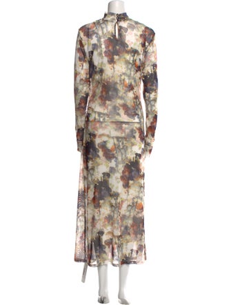 Anne Fontaine Tie-Dye Print Midi Length Dress