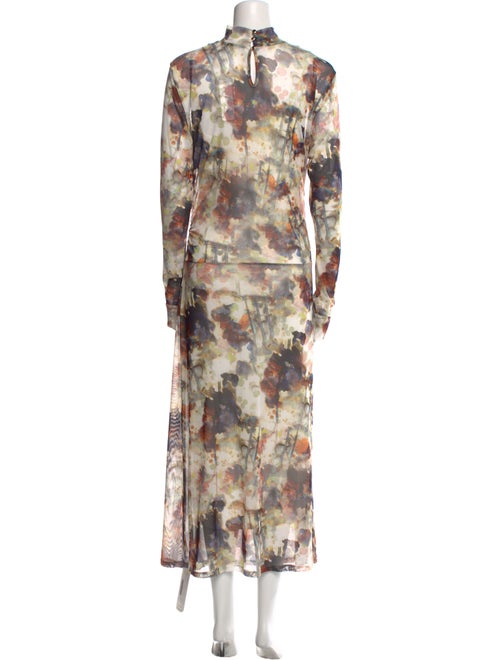 Anne Fontaine Tie-Dye Print Midi Length Dress