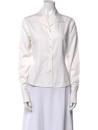 Anne Fontaine Long Sleeve Button-Up Top