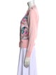 Anne Fontaine Floral Print V-Neck Sweater