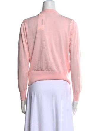 Anne Fontaine Floral Print V-Neck Sweater