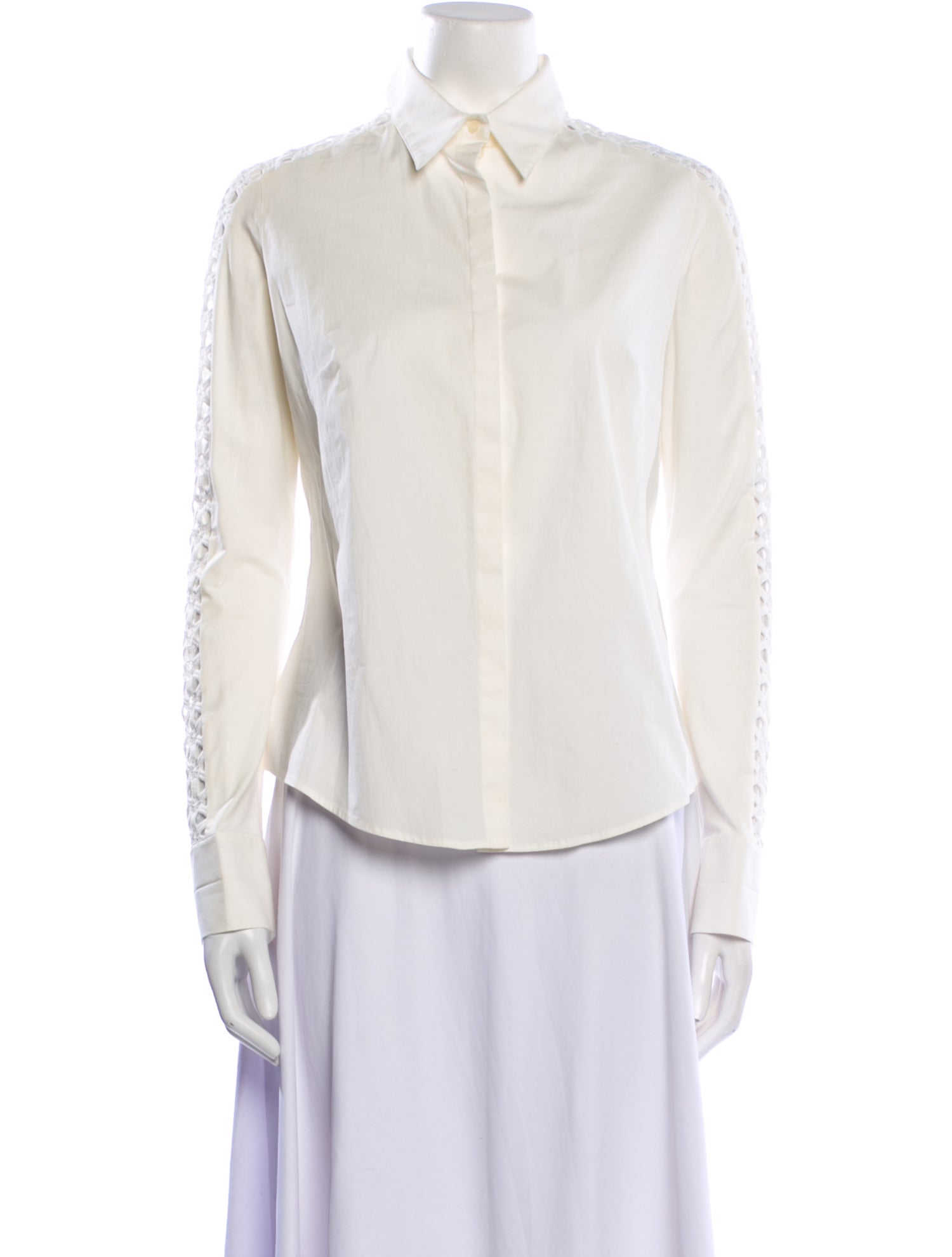 Anne Fontaine Long Sleeve Button-Up Top