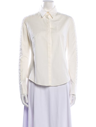 Anne Fontaine Long Sleeve Button-Up Top