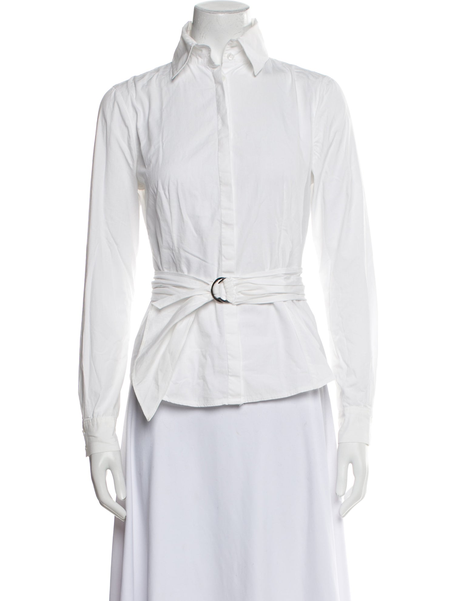 Anne Fontaine Long Sleeve Button-Up Top