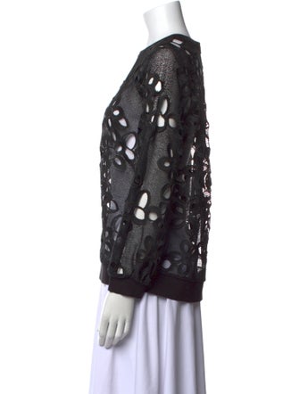 Anne Fontaine Lace Pattern Crew Neck Sweatshirt