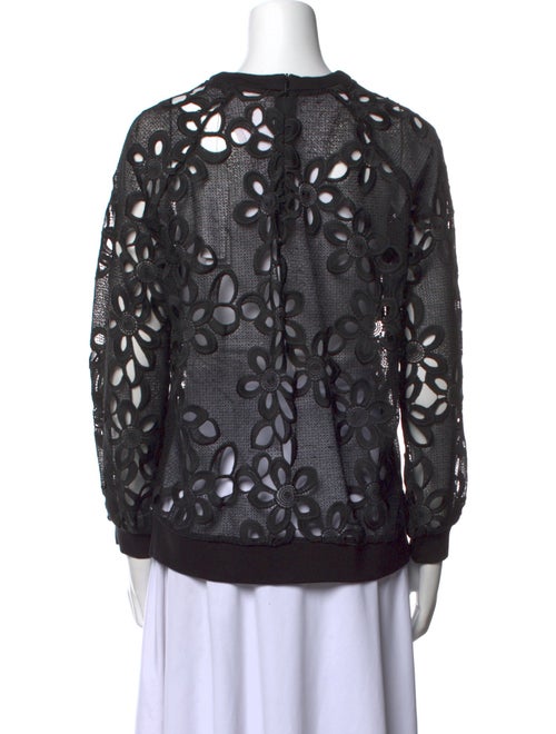 Anne Fontaine Lace Pattern Crew Neck Sweatshirt