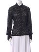 Anne Fontaine Lace Pattern Long Sleeve Button-Up Top