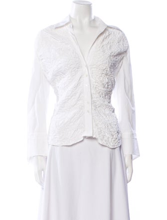 Anne Fontaine Long Sleeve Button-Up Top