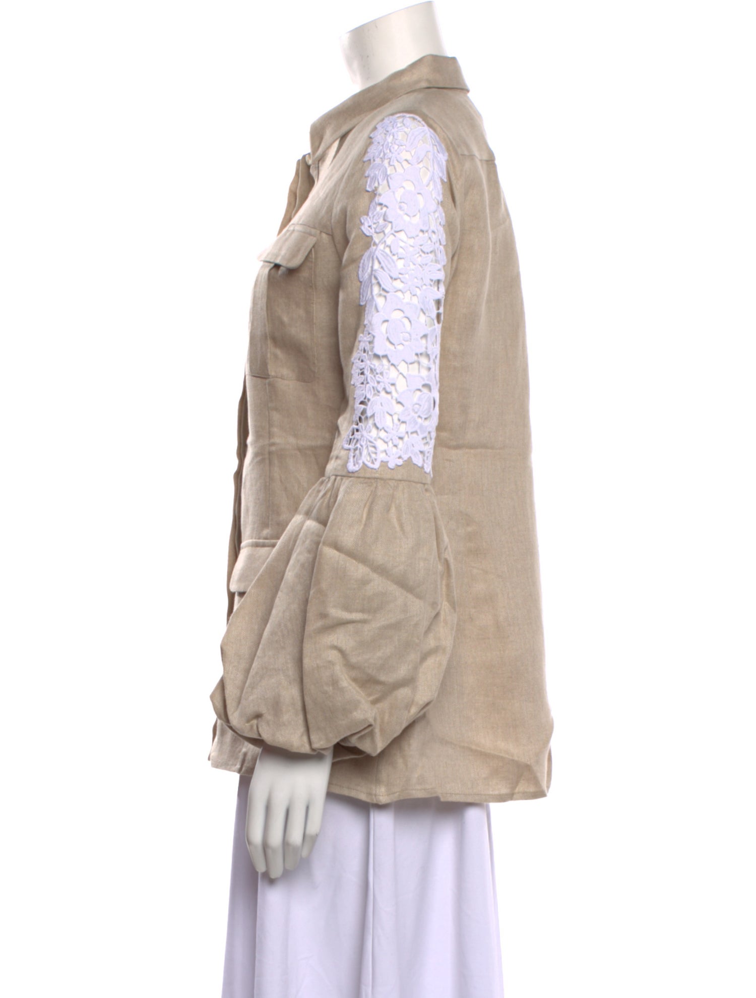 Anne Fontaine Linen Long Sleeve Button-Up Top