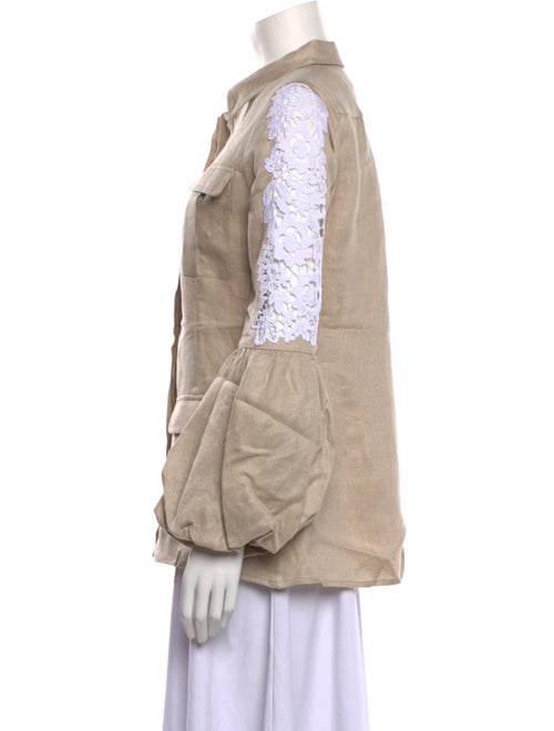 Anne Fontaine Linen Long Sleeve Button-Up Top