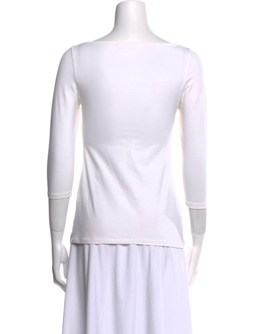 Anne Fontaine Graphic Print Bateau Neckline Top