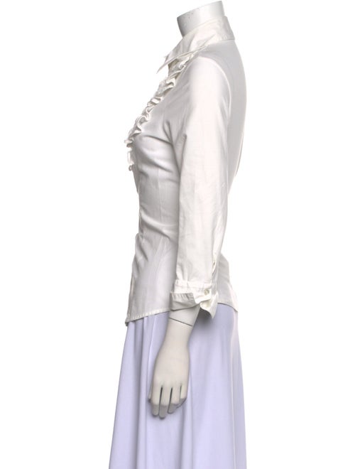 Anne Fontaine Three-Quarter Sleeve Button-Up Top