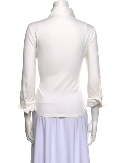 Anne Fontaine Three-Quarter Sleeve Button-Up Top