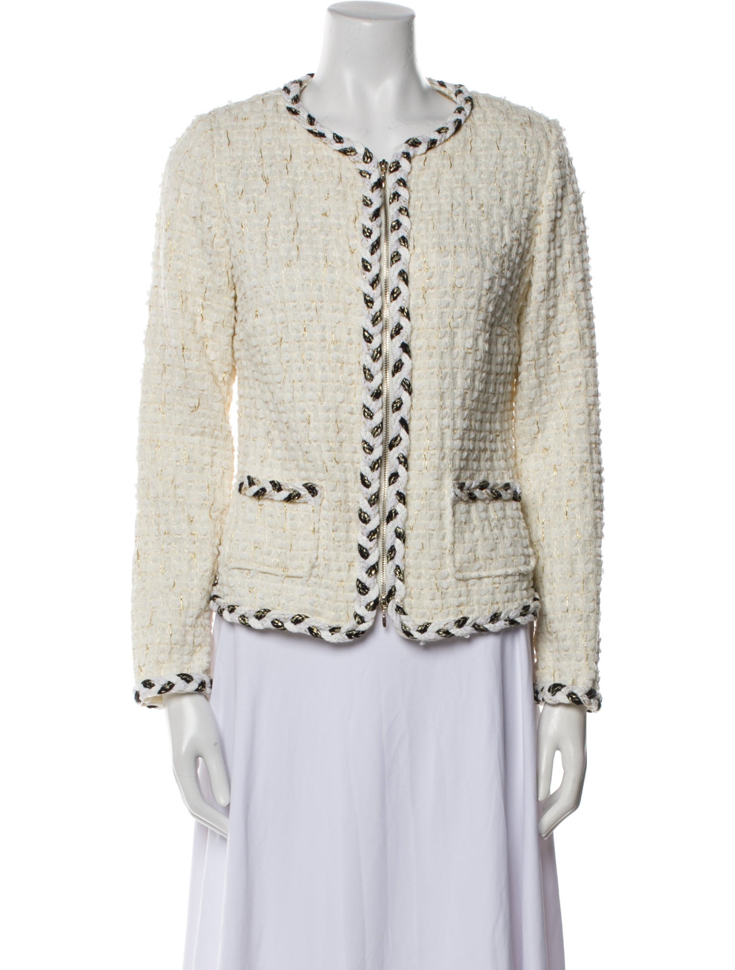 Anne Fontaine Tweed Pattern Evening Jacket