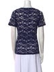 Anne Fontaine Lace Pattern Scoop Neck T-Shirt
