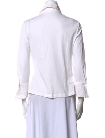 Anne Fontaine Three-Quarter Sleeve Button-Up Top
