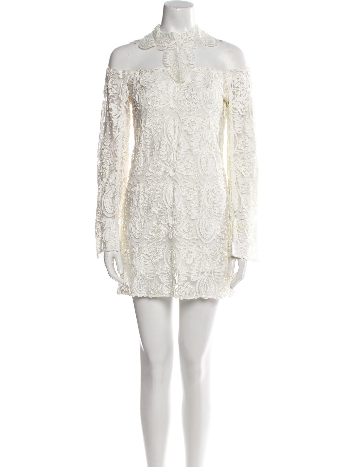 Anne Fontaine Lace Pattern Mini Dress