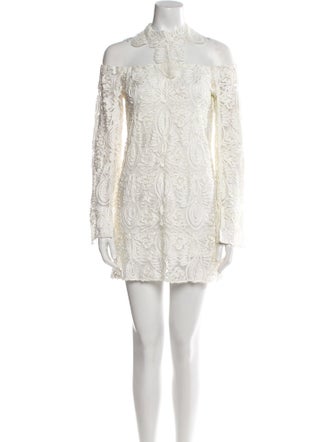 Anne Fontaine Lace Pattern Mini Dress