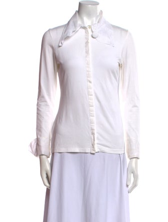 Anne Fontaine Long Sleeve Button-Up Top