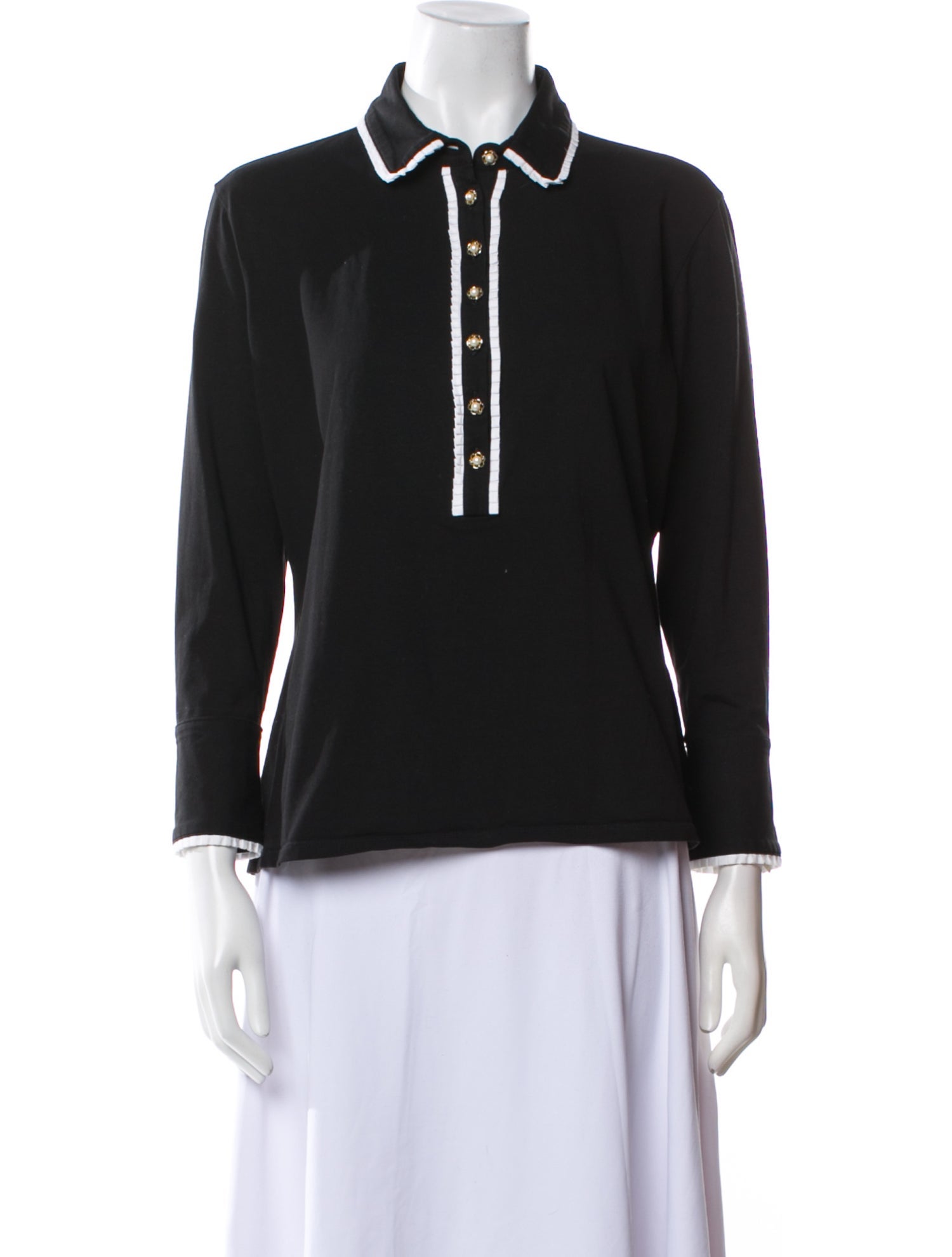 Anne Fontaine Three-Quarter Sleeve Polo