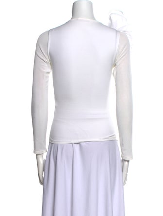 Anne Fontaine Square Neckline Long Sleeve Top