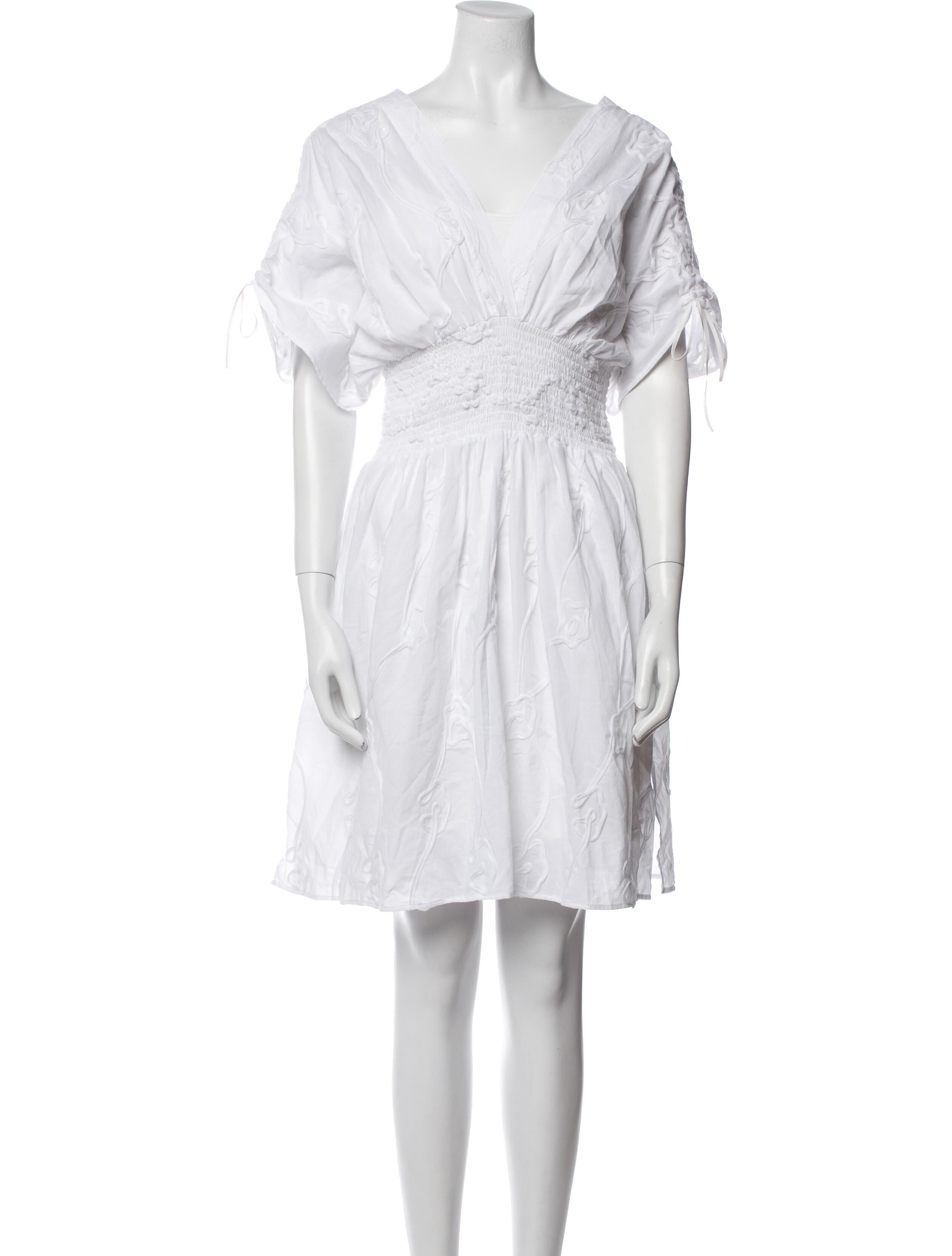Anne Fontaine V-Neck Knee-Length Dress w/ Tags