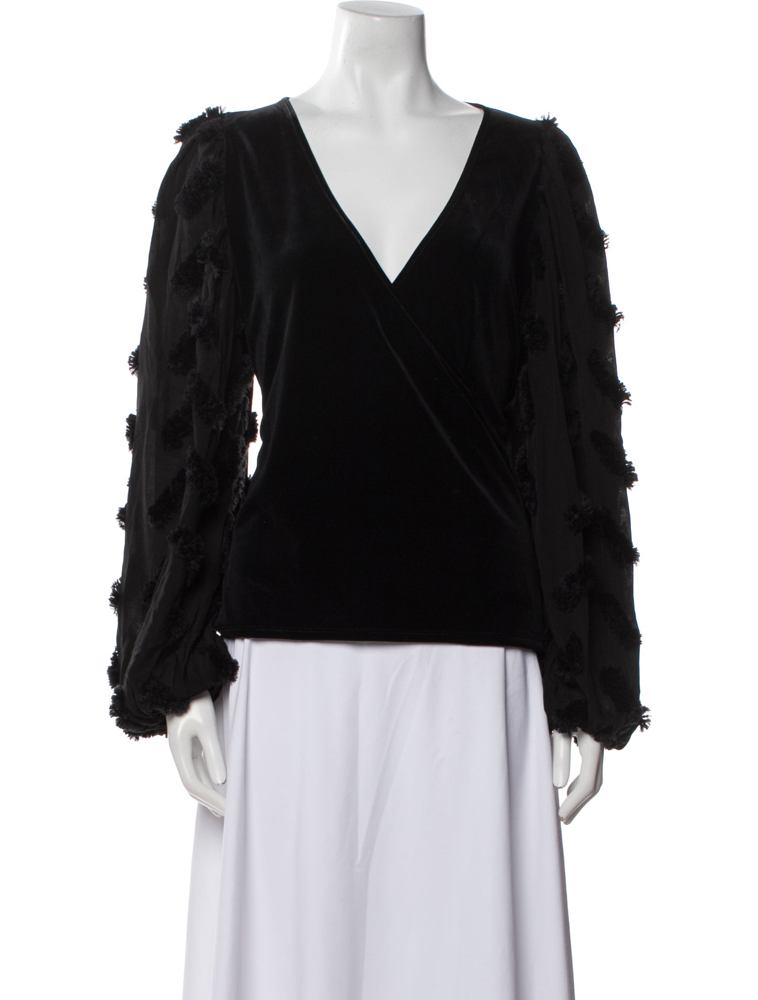 Anne Fontaine V-Neck Long Sleeve Blouse