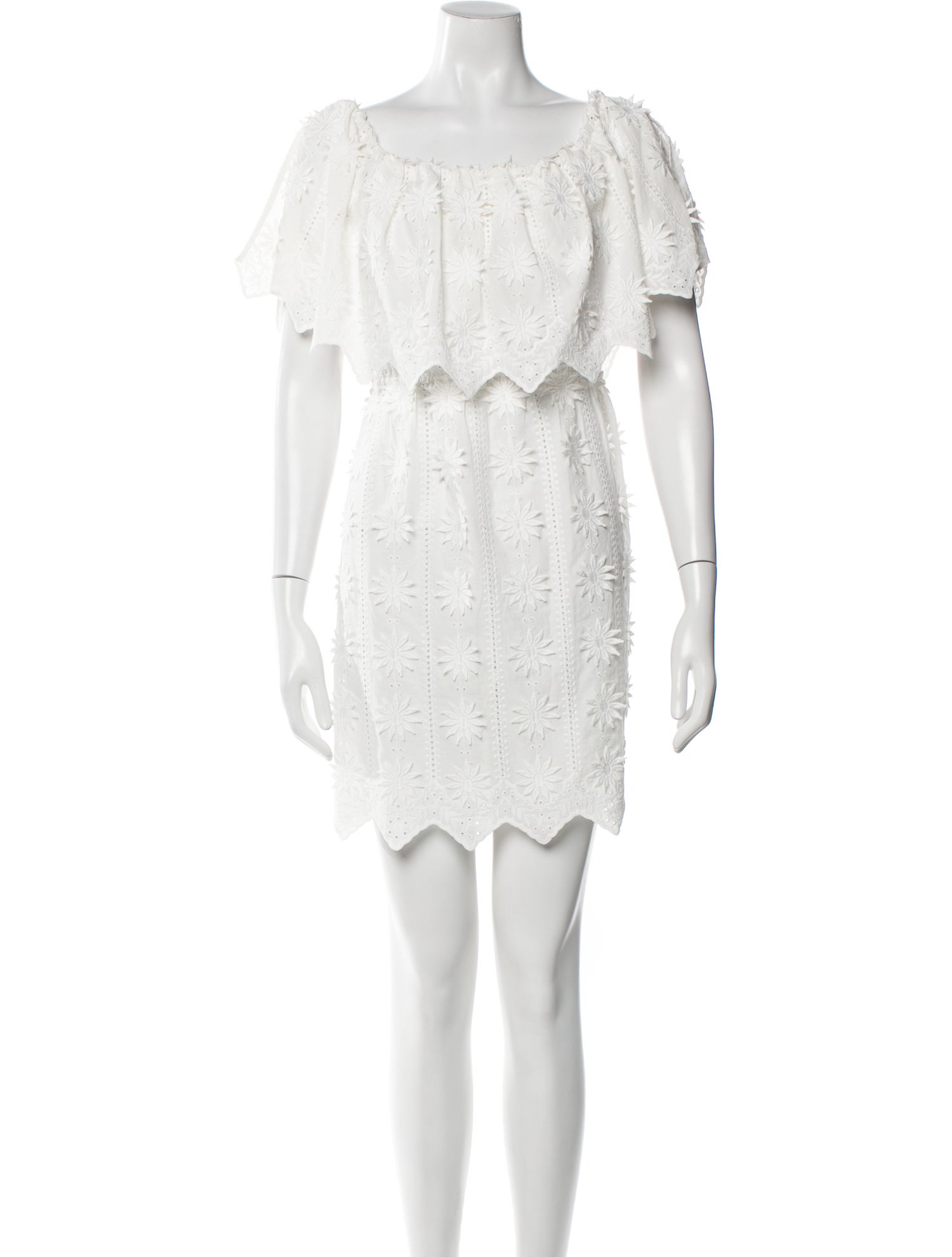 Anne Fontaine Scoop Neck Mini Dress