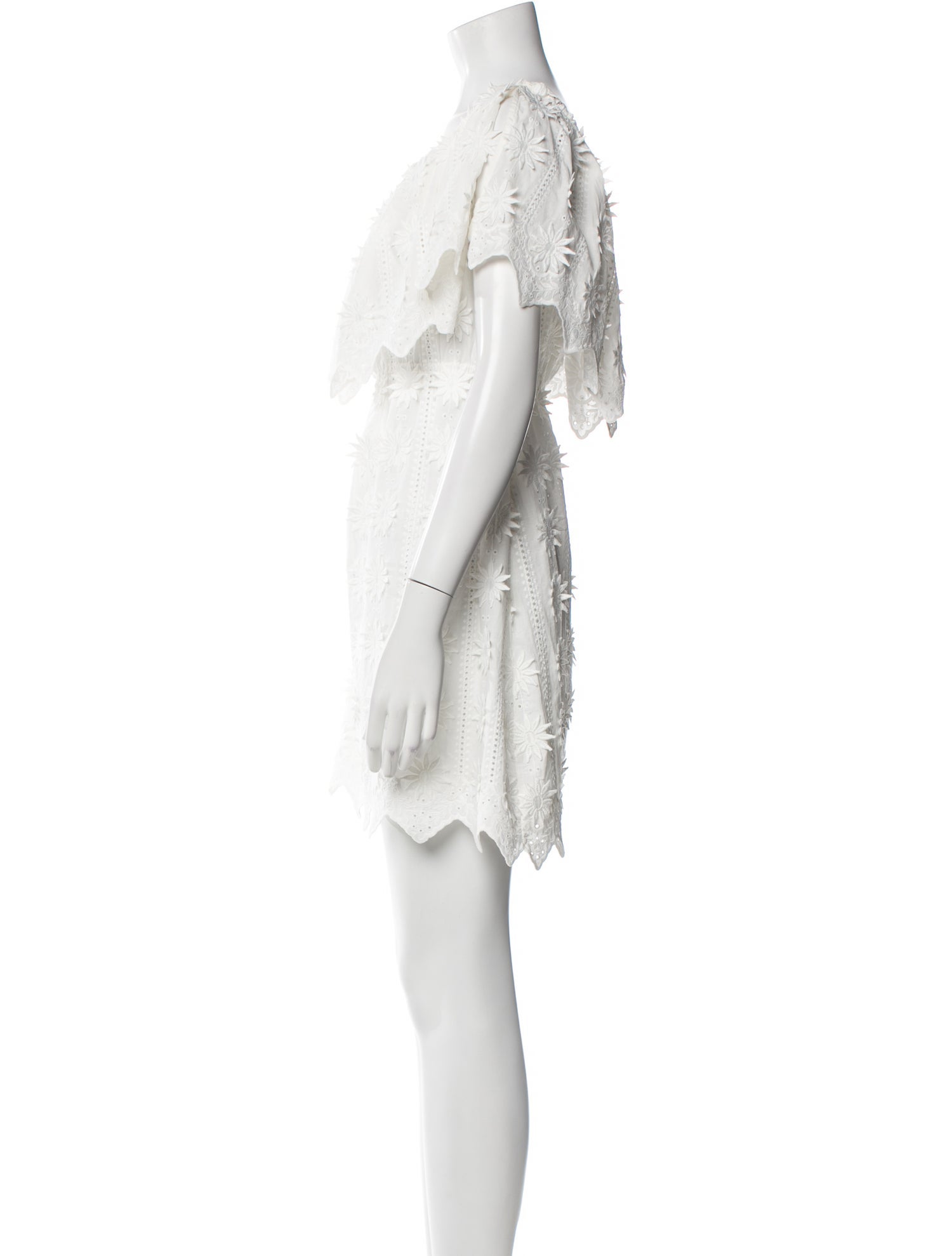 Anne Fontaine Scoop Neck Mini Dress