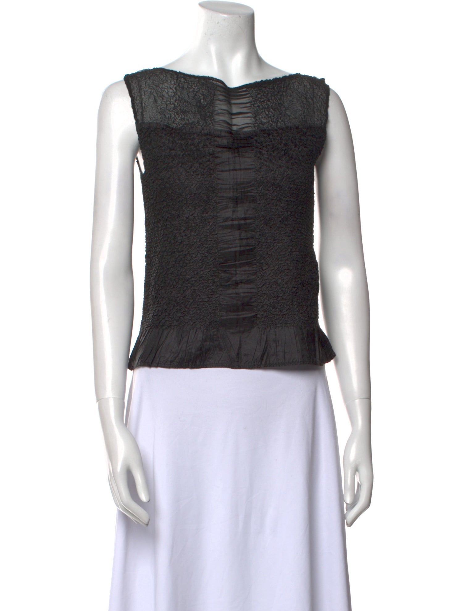 Anne Fontaine Square Neckline Sleeveless Top