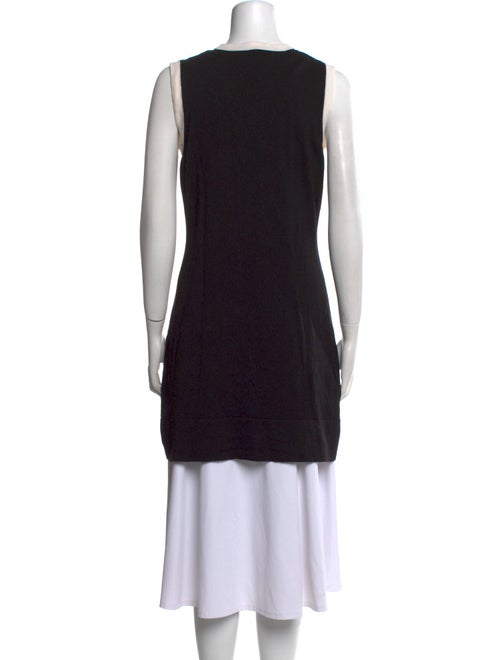 Anne Fontaine Colorblock Pattern V-Neck Sweater