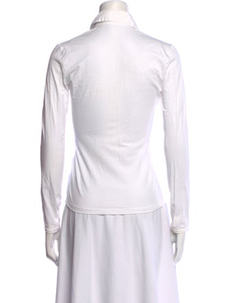 Anne Fontaine Striped Long Sleeve Button-Up Top