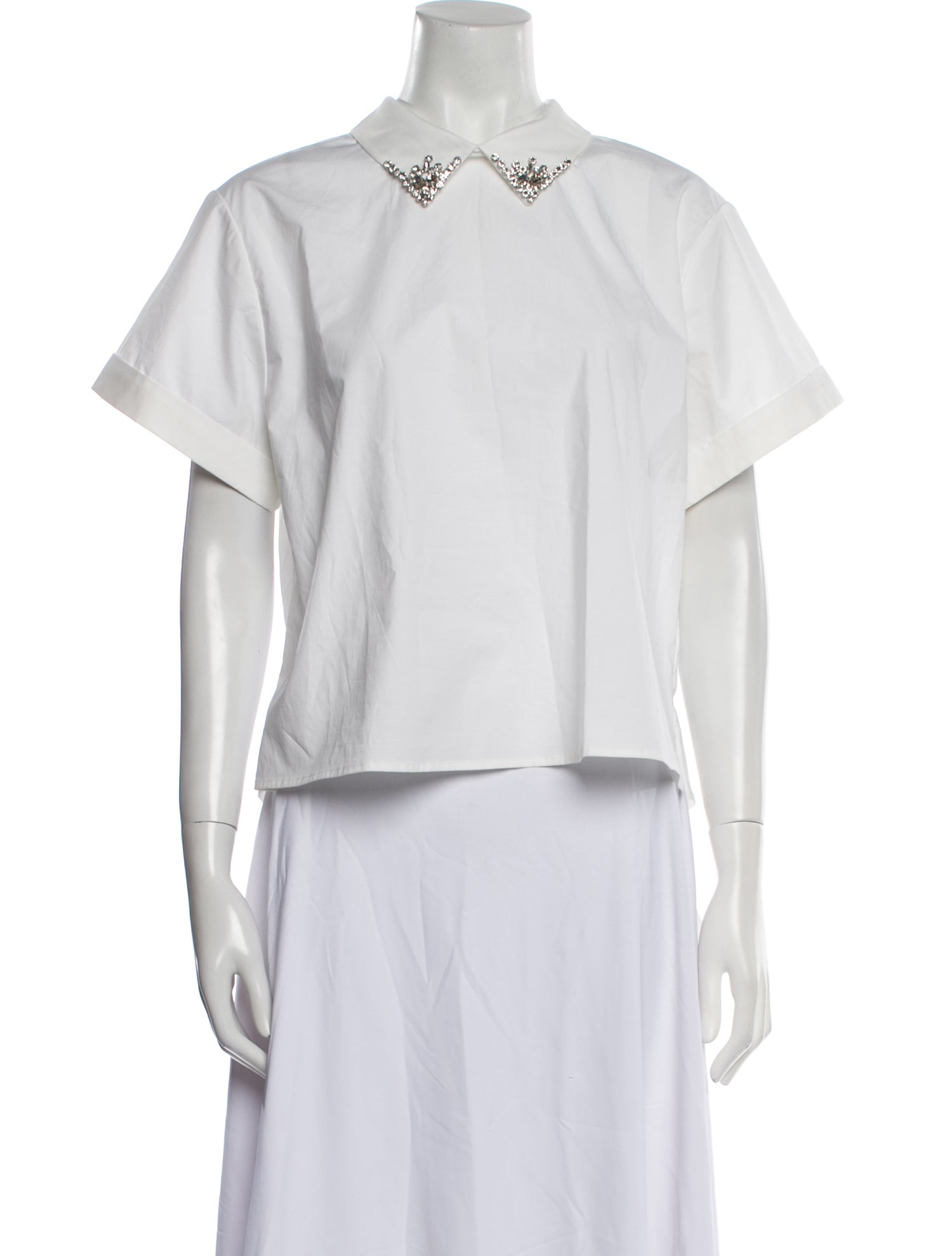 Anne Fontaine Short Sleeve Crop Top