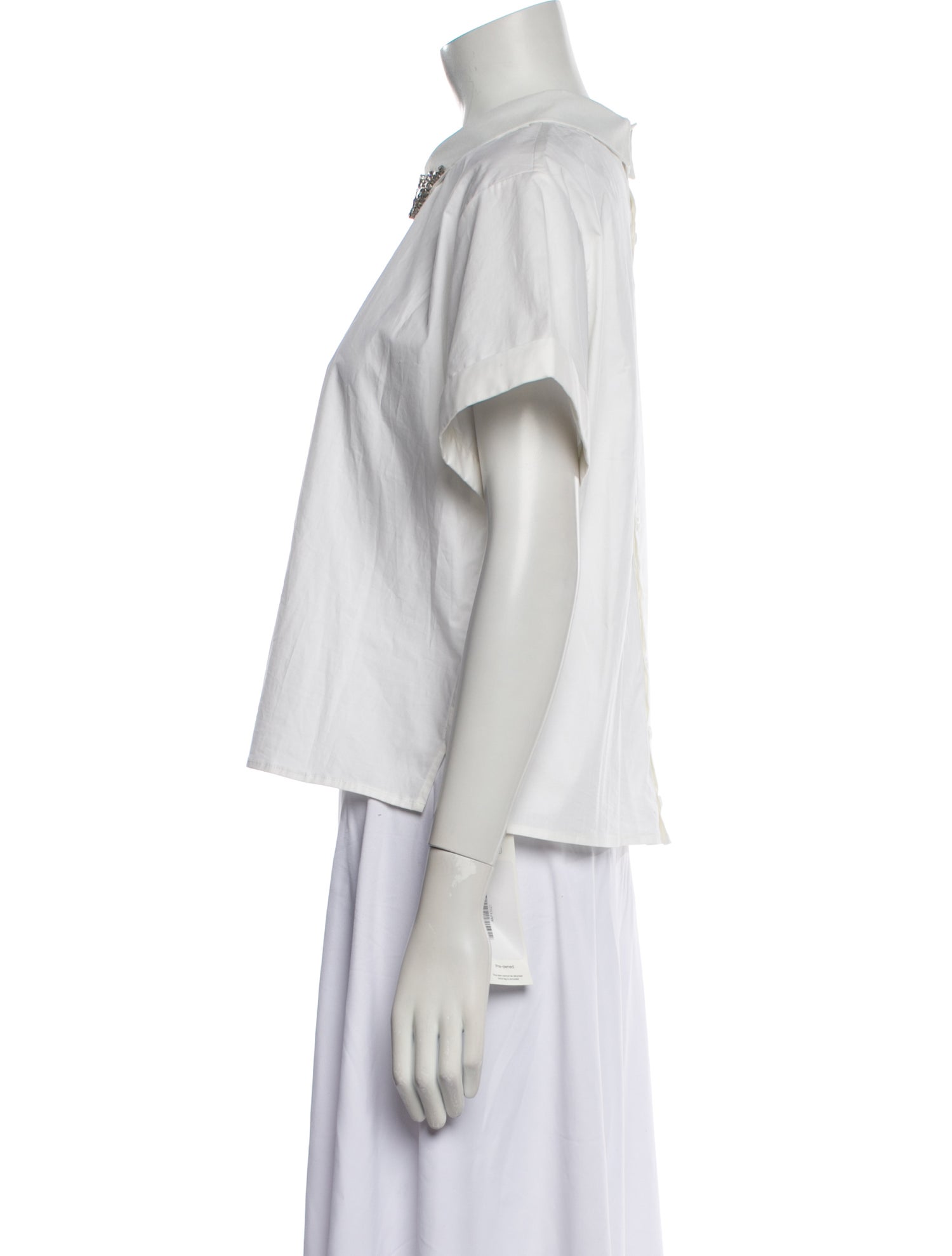 Anne Fontaine Short Sleeve Crop Top