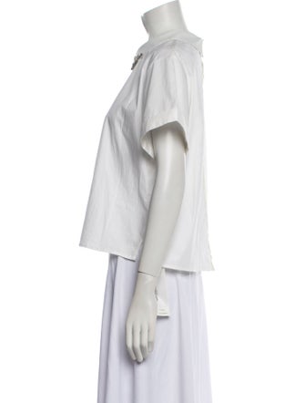 Anne Fontaine Short Sleeve Crop Top