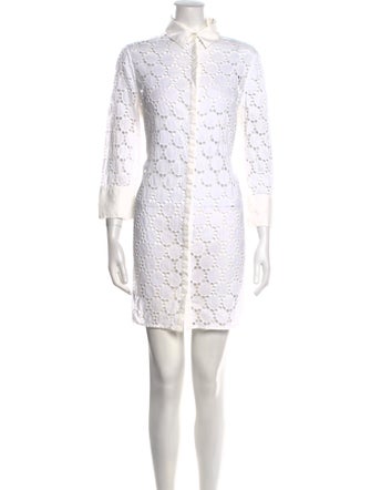 Anne Fontaine Lace Pattern Mini Dress