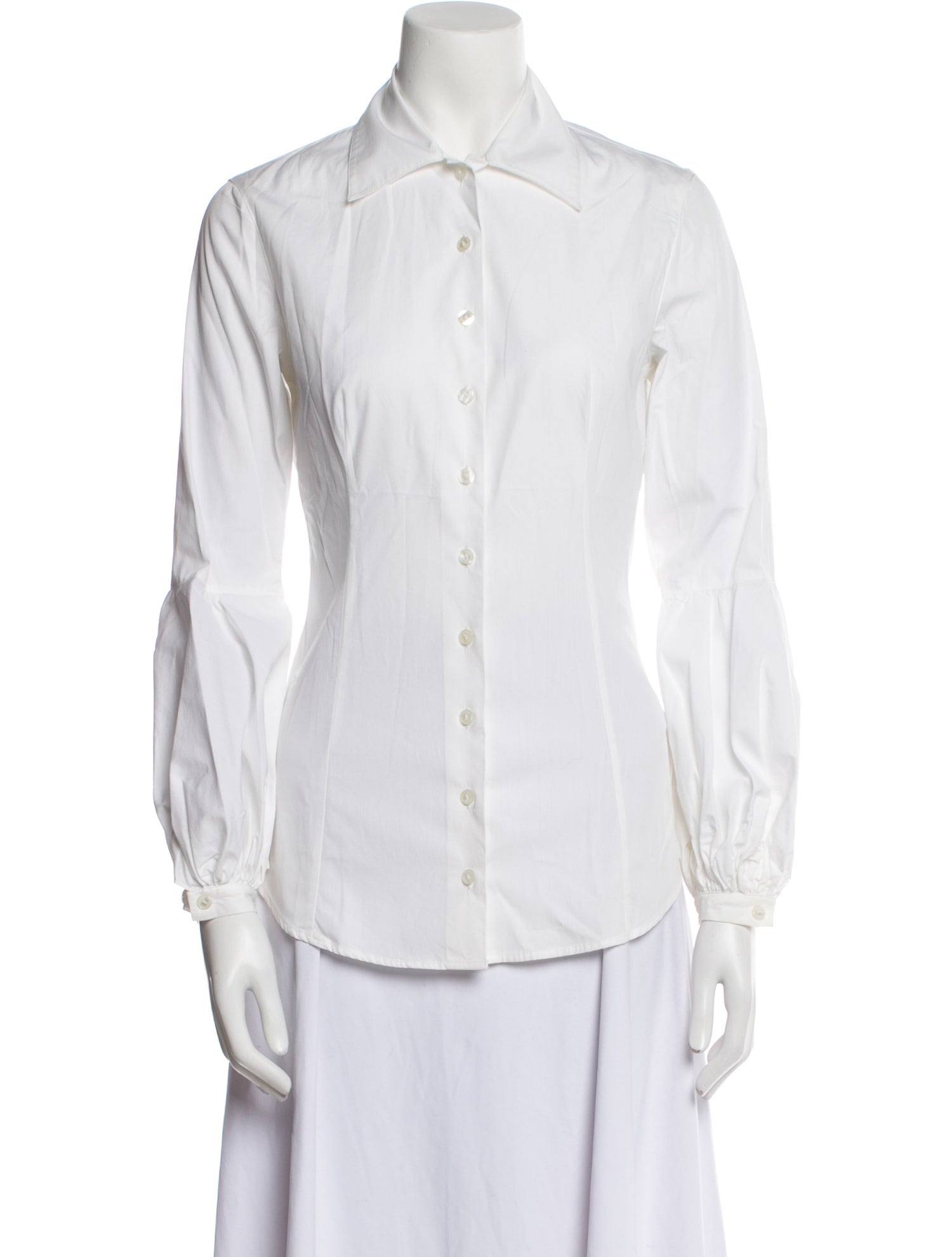 Anne Fontaine Long Sleeve Button-Up Top