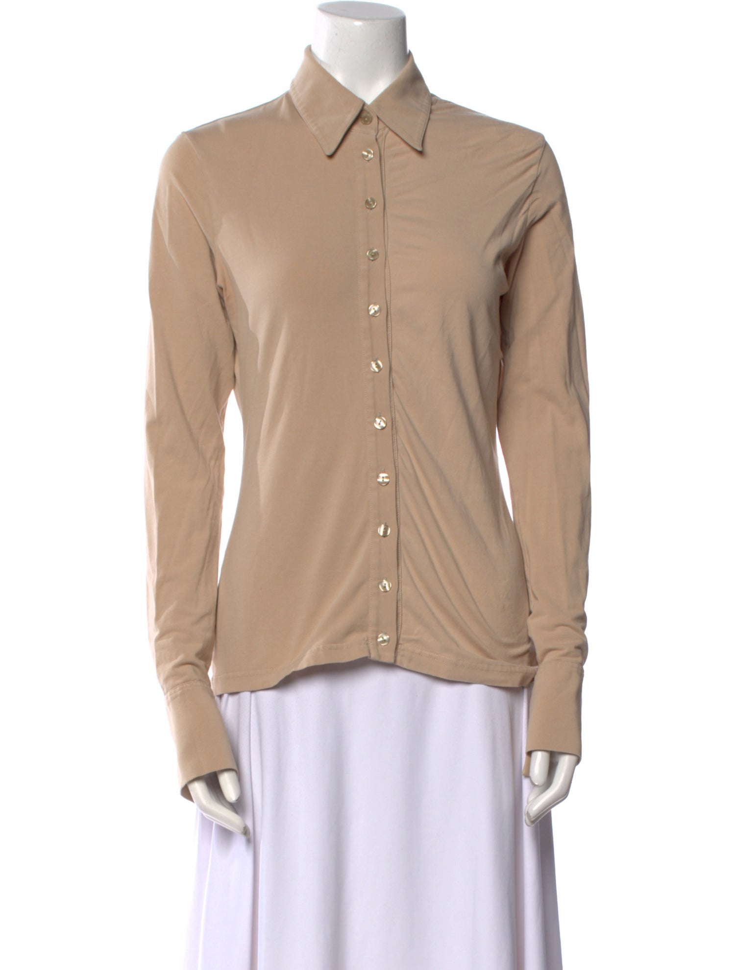 Anne Fontaine Long Sleeve Button-Up Top