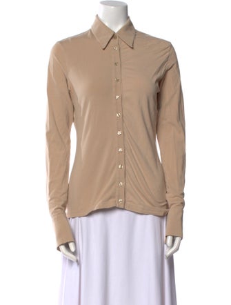 Anne Fontaine Long Sleeve Button-Up Top
