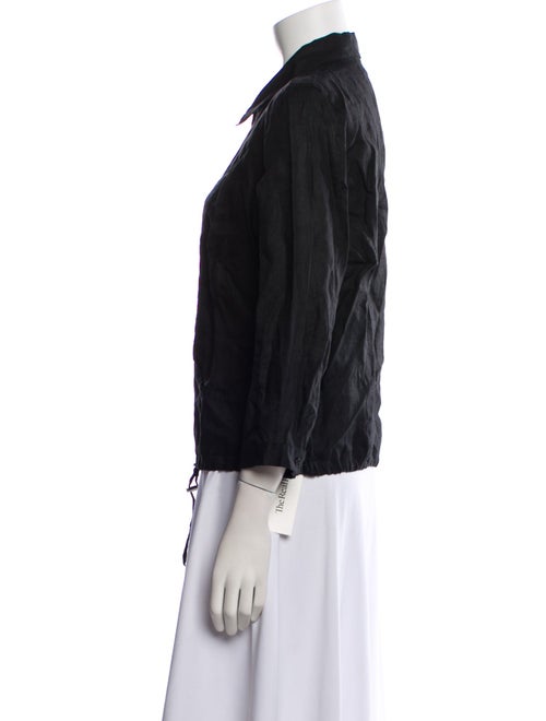 Anne Fontaine Linen Three-Quarter Sleeve Button-Up Top