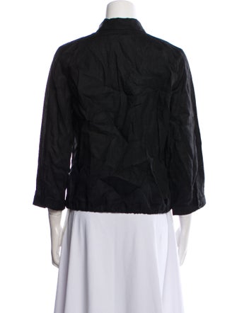 Anne Fontaine Linen Three-Quarter Sleeve Button-Up Top