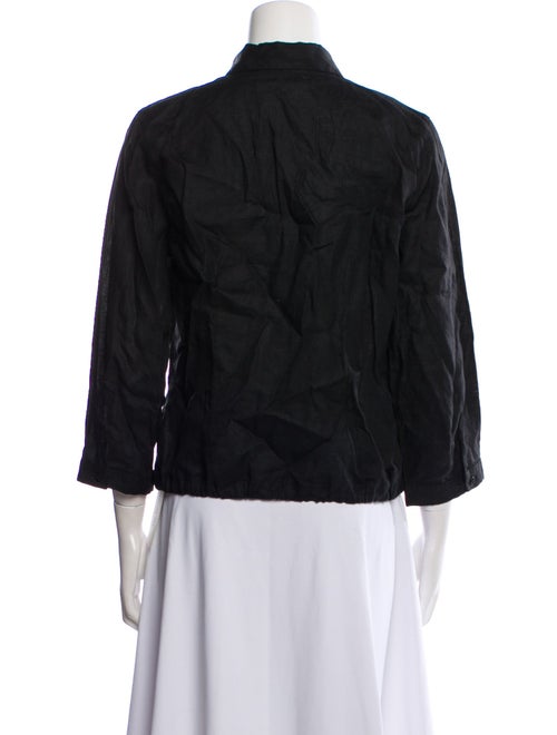 Anne Fontaine Linen Three-Quarter Sleeve Button-Up Top