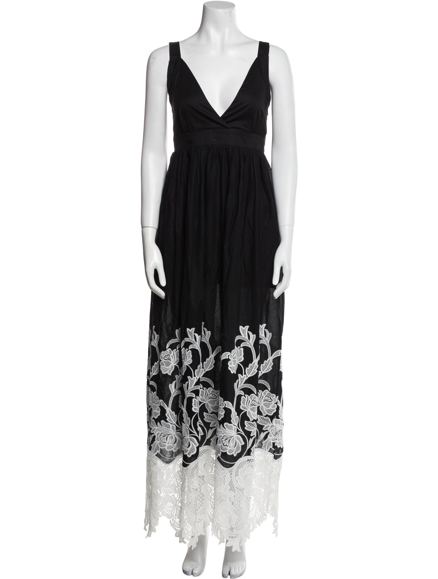 Anne Fontaine Lace Pattern Long Dress
